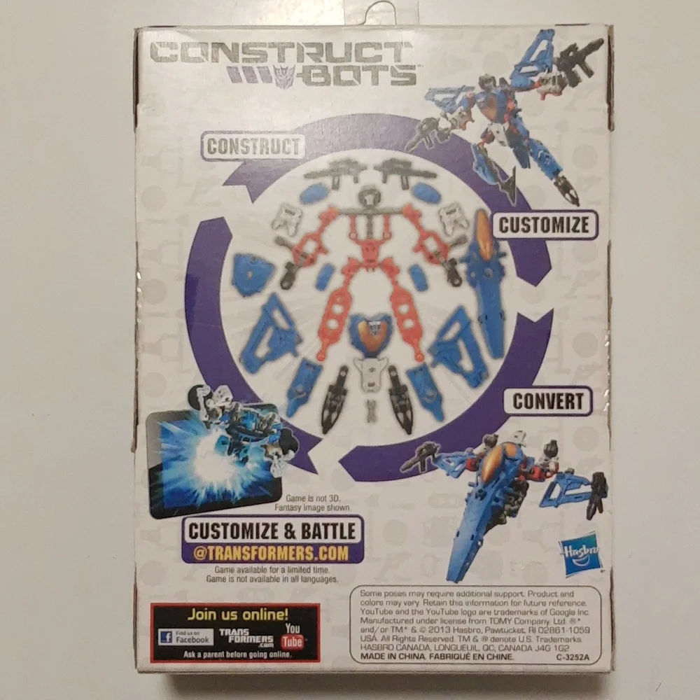 Transformers Construct-Bots Decepticon Thundercracker 41 PIECES 2013 SEALED